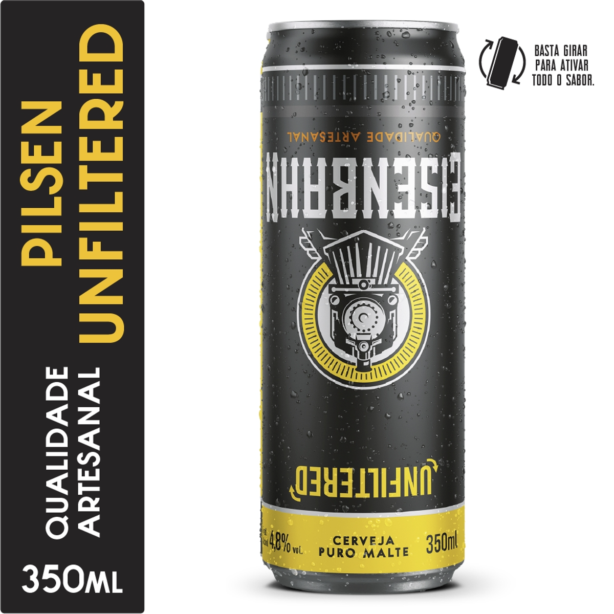 Cerveja Pilsen Puro Malte Unfiltered Eisenbahn Lata 350ml