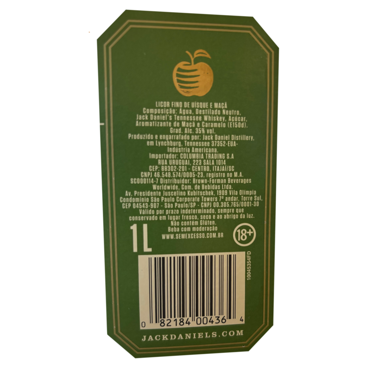 Whisky Apple Jack Daniels Garrafa 1l